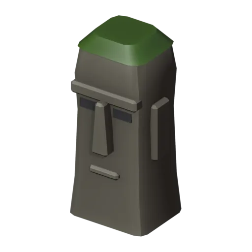 Stone head, 3D model