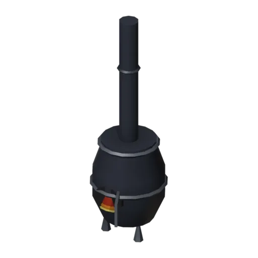 Iron stove, 3D model