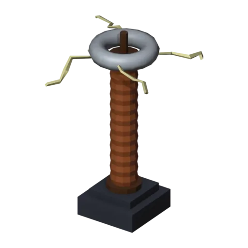 Tesla coil, 3D model