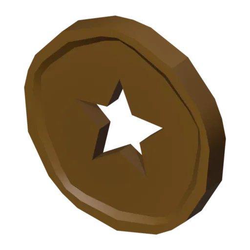 Arcade token, 3D model