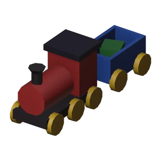 Toy train, 3D model