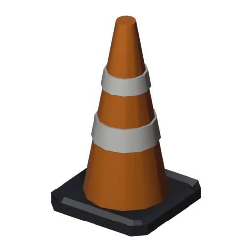 Traffic cone, 3D model