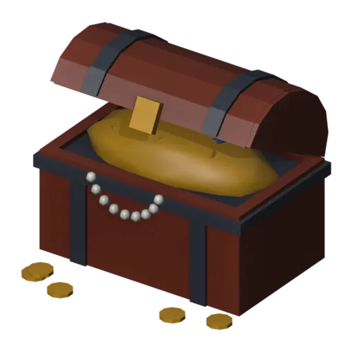 Pirate chest, 3D model