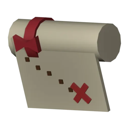 Treasure map, 3D model