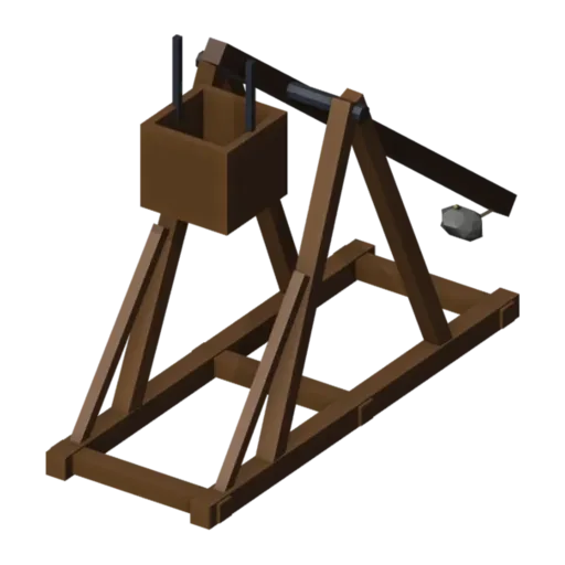 配重投石机,3D 模型