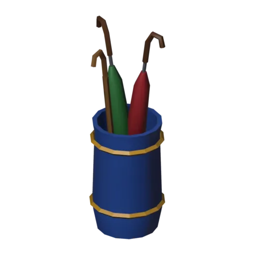 Paragüero, modelo 3D
