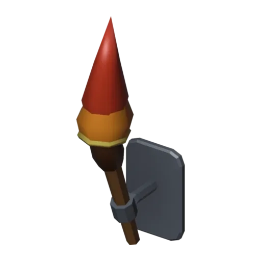 Wall torch, 3D model