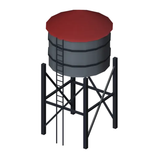 Water tower, 3D model