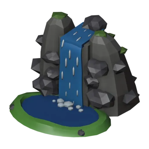 Waterfall, 3D model