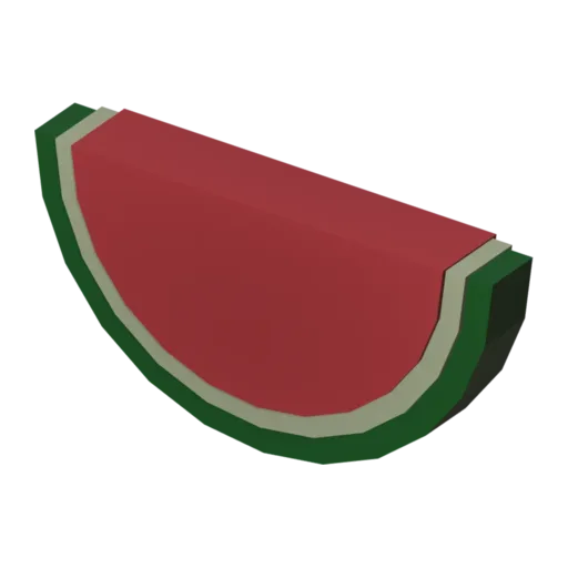 Watermelon slice, 3D model
