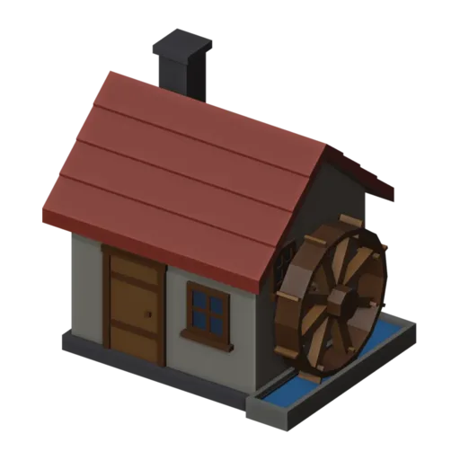 Watermill, 3D model