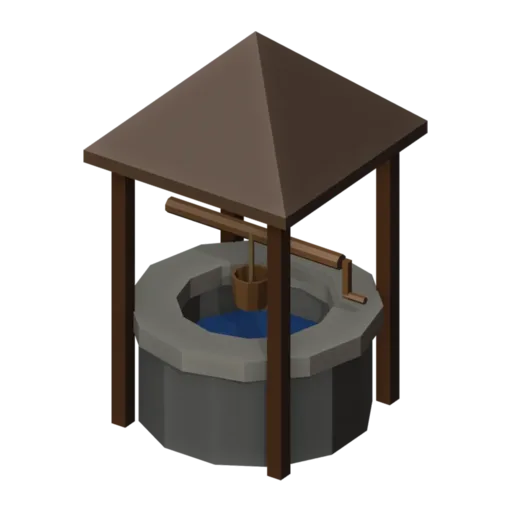 Covered well, 3D model