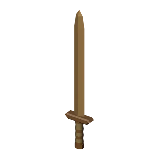 Wooden sword, 3D model