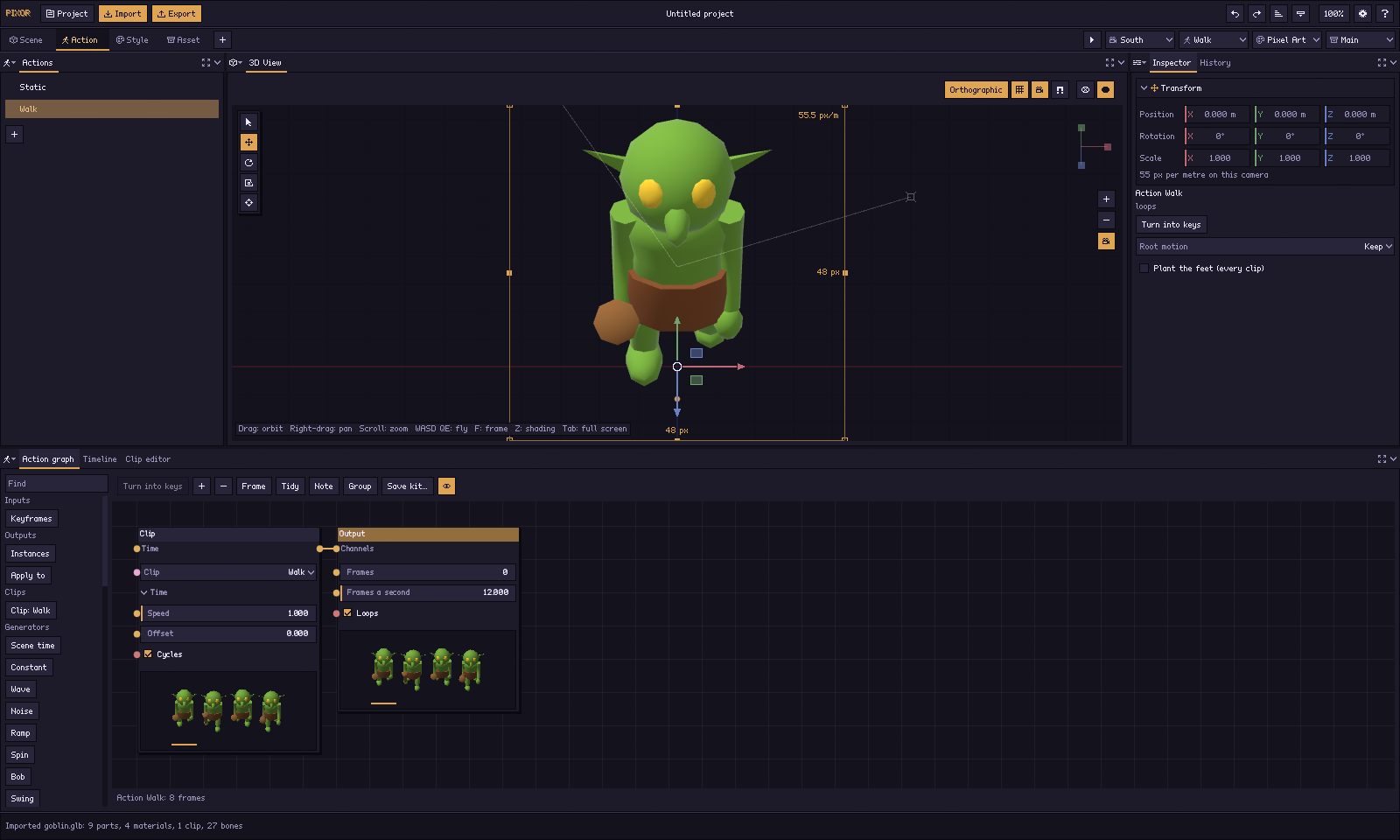 Pixor, the action step